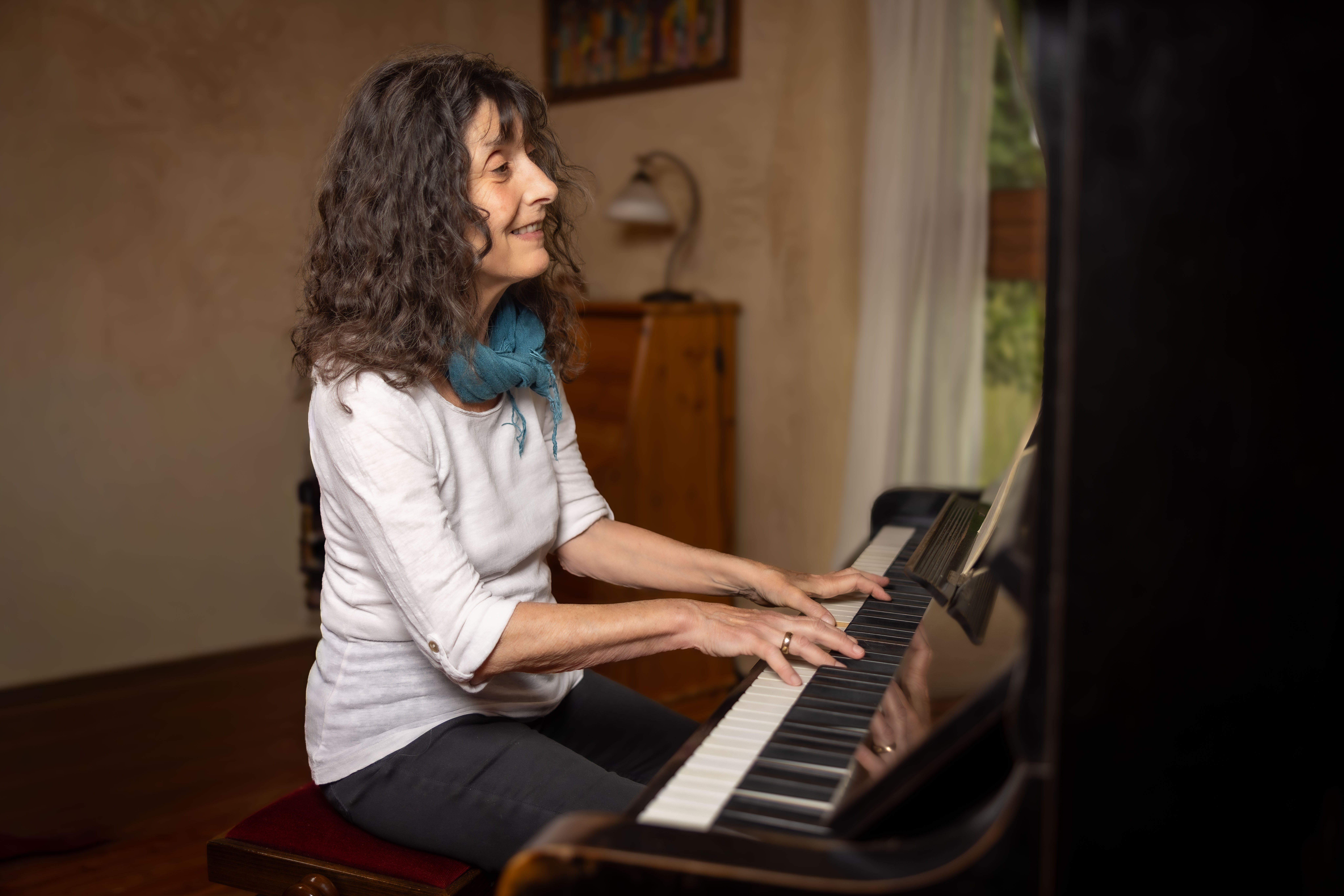 Margit Hahn am Klavier